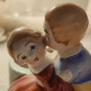 Charming Ceramic Dancing Couple Figurine
